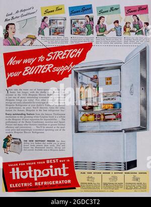 Vintage Life Magazine advertisement, 28 October 1946 issue, USA Stock Photo