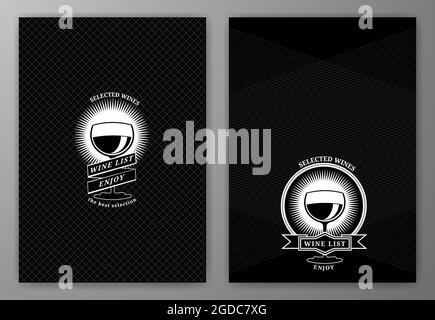 Cover for the wine list  Stock Vector