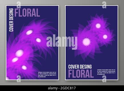 cover with vibrant colored floral motifs Stock Vector