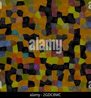 fall birch leaf coloured tile pattern Stock Photo