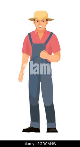 boy standing cartoon illustration isolated on white Stock Photo - Alamy