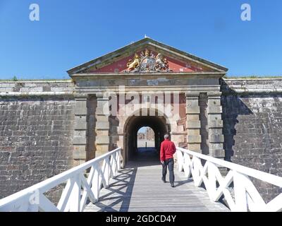 FORT GEORGE 18th century fortress near Ardersier, Scotland. Main gateway. Photo: Tony Gale Stock Photo