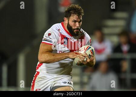 Alex Walmsley (8) of St Helens in action Stock Photo