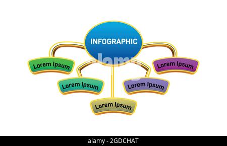 Vector elements for infographic. Template for diagram, graph, presentation and chart. Business concept with 5 options, parts, steps or processes. Stock Vector