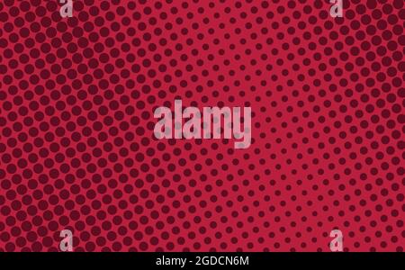 Pop art creative concept colorful comics book magazine cover. Polka dots red background. Cartoon halftone retro pattern. Abstract dotted design for Stock Vector