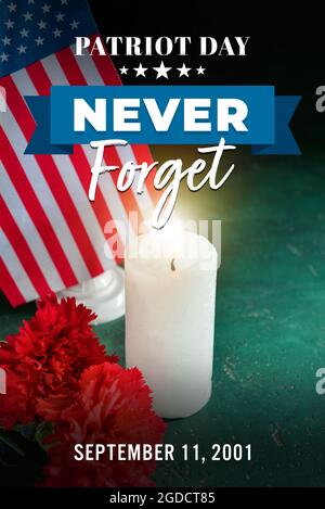 Remembrance card for National Day of Prayer and Remembrance for the Victims of the Terrorist Attacks on September 11, 2001 Stock Photo