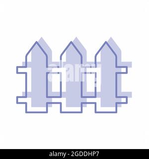 Vector Graphic of Fence - Twins Style - simple illustration. Editable stroke. Design template vector.outline style design.Vector graphic illustration Stock Vector