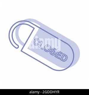 Vector Graphic of Closed Tag - Twins Style - simple illustration. Editable stroke. Design template vector.outline style design.Vector graphic illustra Stock Vector