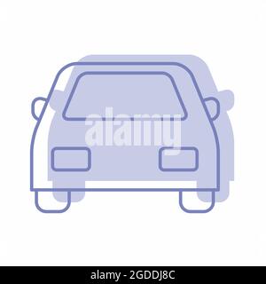 Vector Graphic of Car - Twins Style - simple illustration. Editable stroke. Design template vector.outline style design.Vector graphic illustration Stock Vector