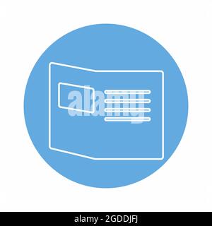 Vector Graphic of Menu Book - Blue Monochrome Style - simple illustration. Editable stroke. Design template vector.outline style design.Vector graphic Stock Vector