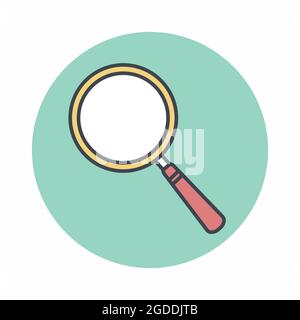 Icon Vector of Magnifier - Color Mate Style - simple illustration. Editable stroke. Design template vector.outline style design.Vector graphic illustr Stock Vector