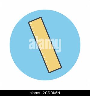Icon Vector of Ruler - Color Mate Style - simple illustration. Editable stroke. Design template vector.outline style design.Vector graphic illustratio Stock Vector