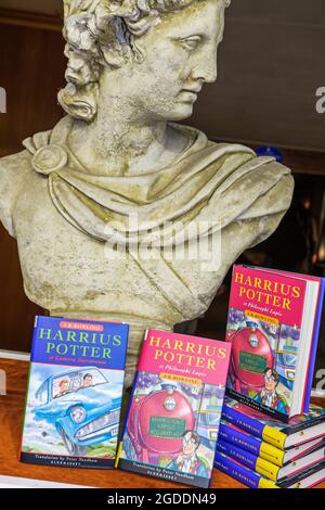 UK England Northumberland Bardon Mill,Chesterholm Hadrian's Wall Vindolanda Roman Fort & Museum,3rd Third century gift shop,Latin Harry Harrius Potter Stock Photo