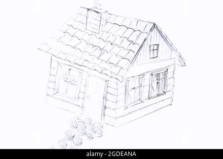 Simple House Drawing  How to Draw a House step by step Easy  YouTube