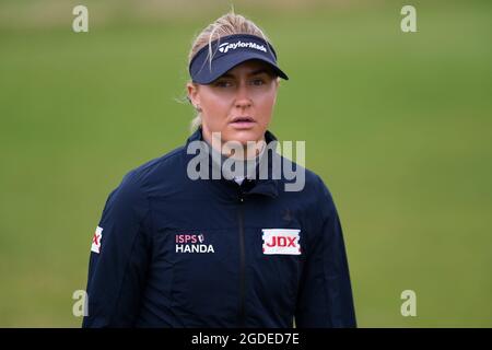 Leven, UK. 11th Aug, 2021. Last year's winner Stacy Lewis (USA) takes ...