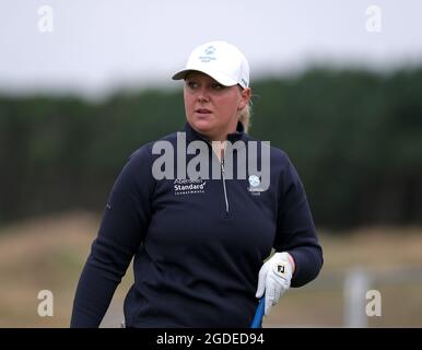 Leven, UK. 11th Aug, 2021. Last year's winner Stacy Lewis (USA) takes ...