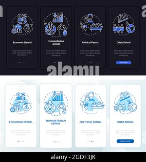 Crisis onboarding mobile app page screen Stock Vector