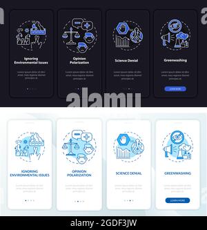 Opinion polarization onboarding mobile app page screen Stock Vector