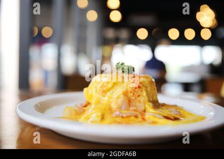 Omelet on rice Stock Photo