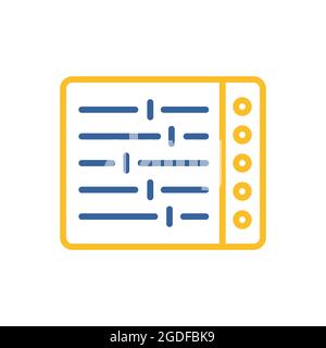 Mixing console vector flat icon. Graph symbol for music and sound web site and apps design, logo, app, UI Stock Vector