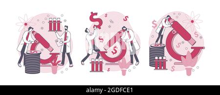 nvestment in research Stock Vector