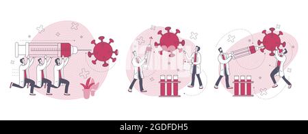 collaboration between scientists Stock Vector