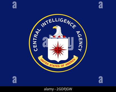 US Central Intelligence Agency flag, United States of America, vector illustration Stock Vector
