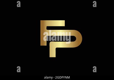 FP logo combination design suitable for a company - Vector Stock Vector