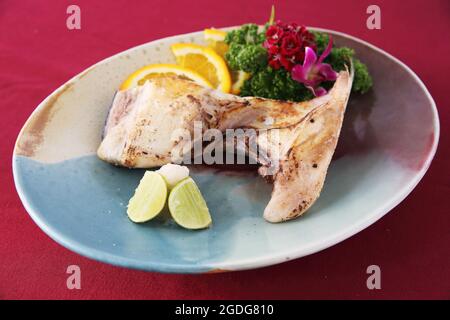 Grill Black cod japanese style Stock Photo