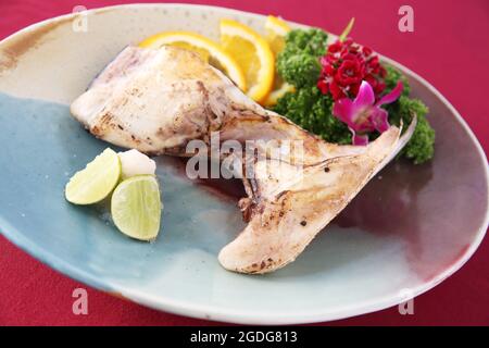 Grill Black cod japanese style Stock Photo