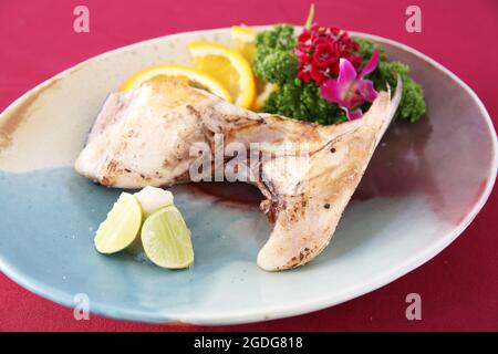 Grill Black cod japanese style Stock Photo