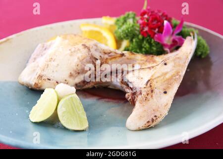 Grill Black cod japanese style Stock Photo