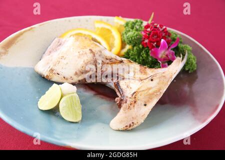 Grill Black cod japanese style Stock Photo