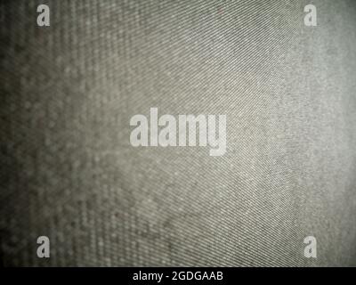 A close look at the grey fabric pattern - selective focus Stock Photo