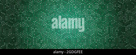 Green background and abstract background of black and white dots Stock Vector