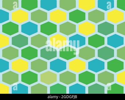 Abstract background vector design of colored hexagons Stock Vector