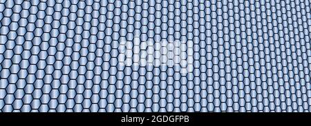 Illustration of an abstract background of metal hexagons Stock Vector