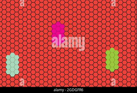 Abstract modern orange honeycomb background Stock Vector
