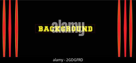 Black background and abstract background of red lines Stock Vector