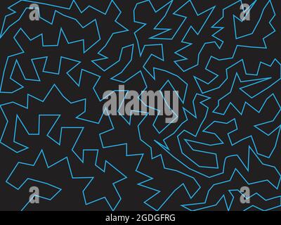 Black background and blue lines abstract wallpaper Stock Vector