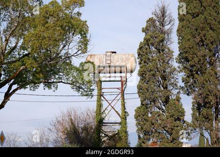 Abandoned constructions in Abkhazia, Georgia/Russia. Black Sea, Caucasus mountains. Stock Photo