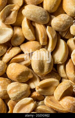 Healthy Roasted Salted Shelled Peanuts in a Bowl Stock Photo