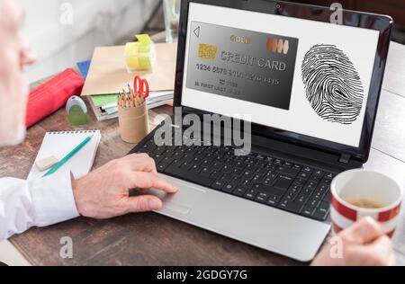 Payment security concept shown on a laptop screen Stock Photo