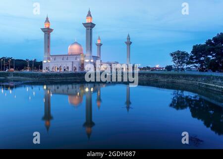 The Tengku Ampuan Jemaah Mosque in Shah Alam, Malaysia. Stock Photo