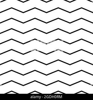 Seamless abstract zig zag pattern. Neutral geometric scandinavian ornament. White and black colors of a modern stylish background for wallpaper, poste Stock Vector