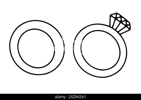 gold ring simple drawing. vector doodle sketch new 4245147 Vector Art at  Vecteezy