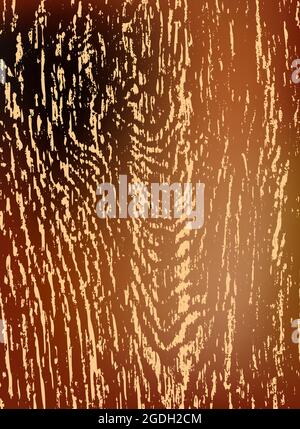 Seamless abstract wood banner. Hand-drawn brown gradient background. Red Tree texture, ink blots stain, grain, paint splash, brush stroke, scratched i Stock Vector