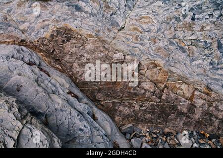 Rock shapes on the Pembrokshire coast Stock Photo