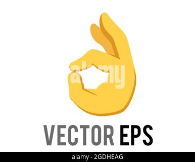 The isloated vector gesture finger okay icon, represents yes, correct, good Stock Vector