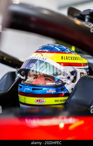 Berlin, Germany. 13th Aug, 2021. ROWLAND Oliver (gbr), Nissan e.dams, Nissan IM02, portrait during the 2021 Berlin ePrix, 8th meeting of the 2020-21 Formula E World Championship, on the Tempelhof Airport Street Circuit from August 14 to 15, in Berlin, Germany - Photo Germain Hazard / DPPI Credit: DPPI Media/Alamy Live News Stock Photo